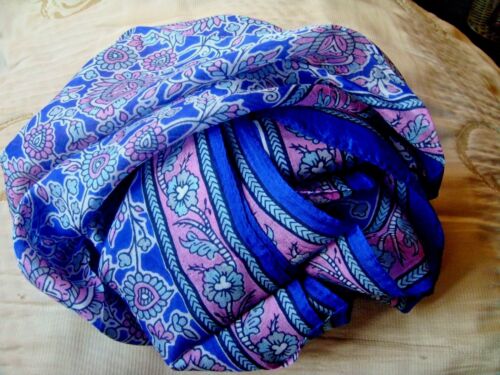 100/% Qualité Silk Indian Handmade Royal Bleu Paisley Long écharpe 10/"x70/" 10.50 £ Neuf avec étiquettes