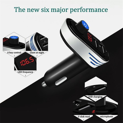 2USB Car MP3 Player FM Transmitter Bluetooth Wireless Radio Adapter Charger