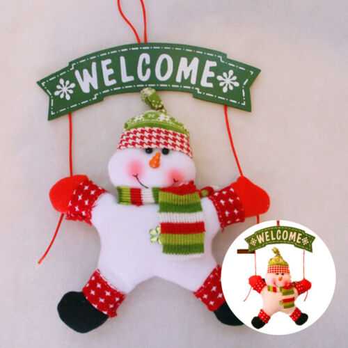 santa Claus Buty Christmas Doorplate Decoration for Home Ornament Decorative Hanging Signs for Christmas Trees or Doors Hanging Pendant Decorations