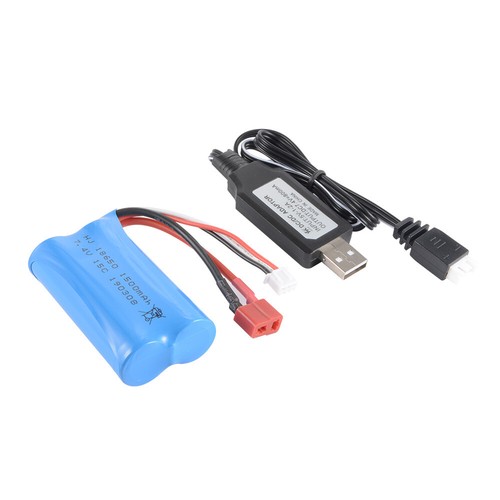 USB Charger for WLtoys 12428 BC841 7,4V 1500mAh 18650 RC Battery Replacement