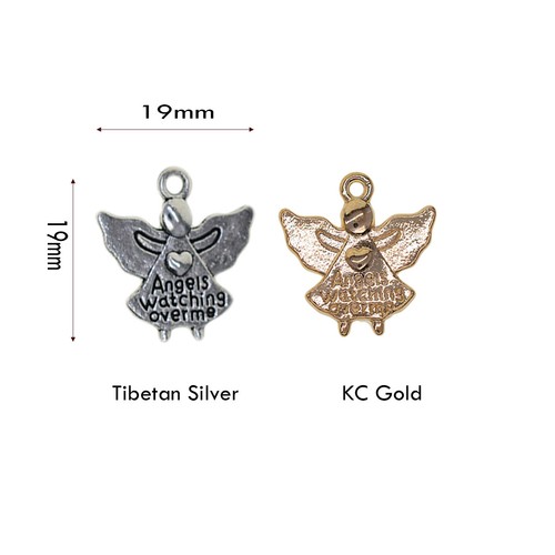 Tiebtan Silver angels watching over me letter inspiration DIY charms pandants