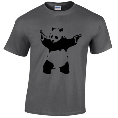 KIDS PANDA BANKSY T SHIRT TEE FUNNY URBAN ART GRAFFITI HIPSTER CHILDRENS