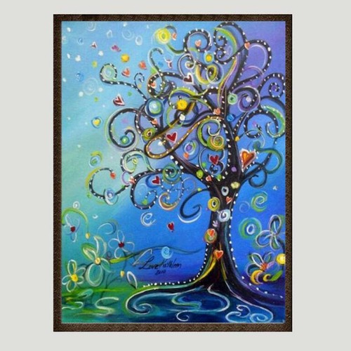 Nouveau Couleur 5D Arbre Diamond Peinture Paysage Plein Carré Perceuse cross stitch Y