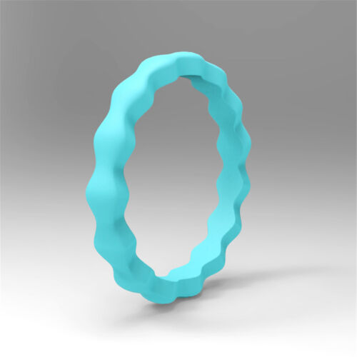 10 Colors Silicone Stackable Ring for Men Women Thin Wedding Rubber Bands 