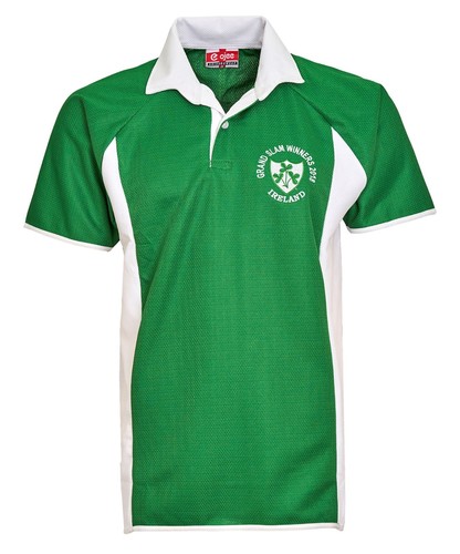 IRELAND GRAND SLAM TRIPLE CROWN WINNERS 2018 RUGBY STYLE SHIRT NEW ALL SIZES !!