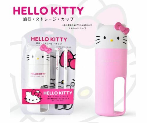 Details about   HelloKitty wash cup set soft hair toothbrush travel portable set 
