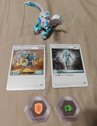 BAKUGAN Battle Brawlers Planet HAOS NILLIOUS ULTRA B400 2 BAKUCORES /& CARDS