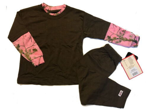 APC Realtree Brown 2T T-shirt w// Pink Camouflage Long Sleeves w// Brown Pants
