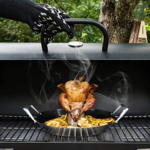 Grill Hähnchen Halter Hähnchenbräter Geflügel Ständer Backofen Edelstahl Bräter