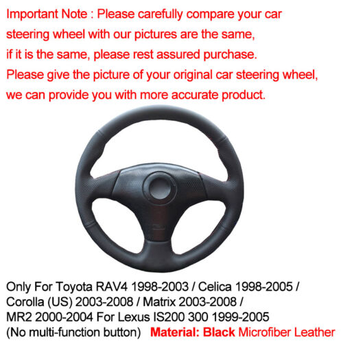 For Toyota RAV4 1998-2003 Celica Corolla Hand Sewing Car Steering Wheel Cover