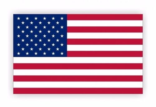 MADE IN USA USA American Flag 3/"x 5/" Genuine Static Cling Window Decal