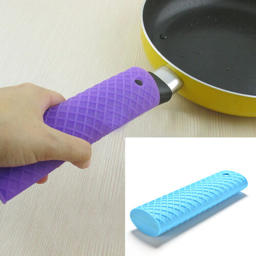 Silicone Pot Pan Handle Saucepan Holder Slip Cover Grip Kitchen Utensils VT 