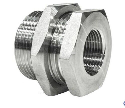 Details about  / Stainless Steel BSP Female Bulkhead Fitting Full Range Sizes with Fixing Nut