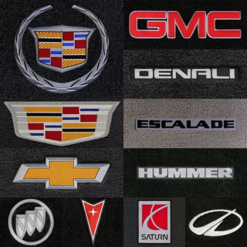 Velourtex 4pc Carpet Floor Mats for GM Vehicles Choose Color /& Logo