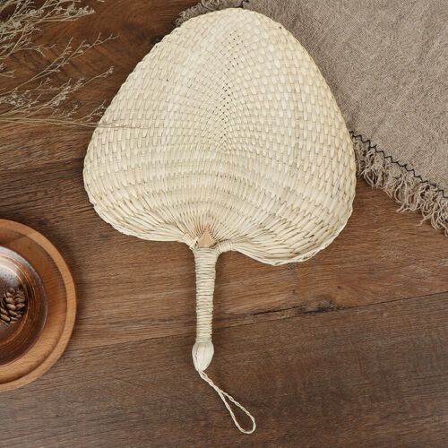 1PC Hand-woven Mosquito Repellent Fan Summer Manual Straw Hand Fans Palm Leaf HF 