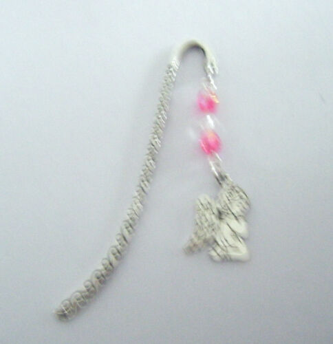 BEADED TIBETAN SILVER BOOKMARK WITH GUARDIAN ANGEL OR FIRST HOLY COMMUNION CHARM