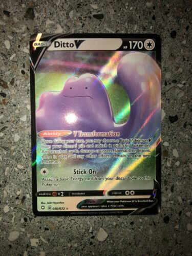 Details about   Pokemon TCG Cards Ditto V 050/072 Shining Fates Ultra Rare Holo MINT 