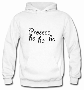 Prosecc Ho Ho Ho Divertente Felpa Con Cappuccio Regalo Novità Scherzo Maglione Top