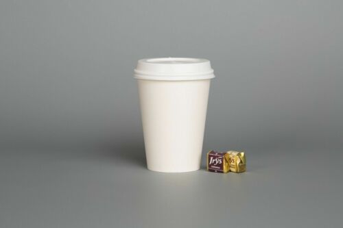 4//8//12//16//oz Paper Cups Disposable White Cups For Hot And Cold Drinks With Lids
