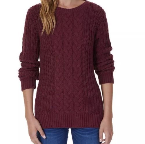 SALE NEW Nautica Womens Multi cable knit scoop neckline sweater VARIETY OF B11 