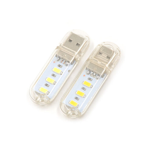 2pcs Mini USB LED lamp Book lights 3 LEDs 5730 SMD 1.5w Camping BulbGK 