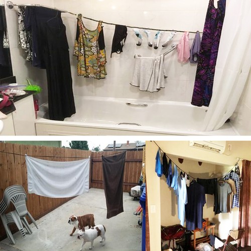 Tri-Braided Travel Clothesline Clothes Washing Line Airer Laundry Drying Hanger
