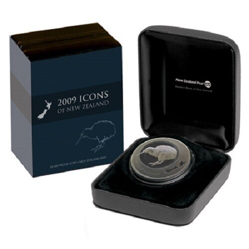 New Zealand 1 OZ  Kiwi Icons Silver $1 Proof Coin 2009