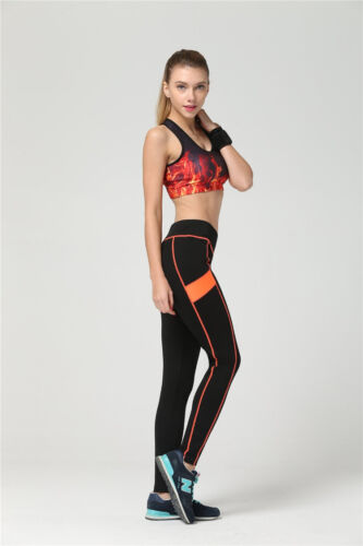 Women Fashion Sports Pants Fitness GYM Yoga Dri-fit Elastic Leggings 