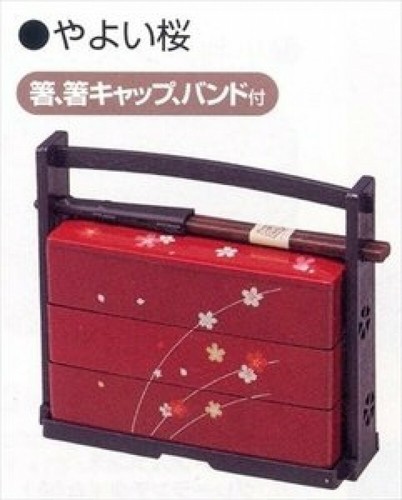 bento box 3 Stage with Chopsticks Traditional Japanese lunch HAKOYA 06423 New