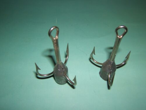 2 7//0 Weighted Mustad Treble Hooks for Snagging and Trolling 1.5oz //