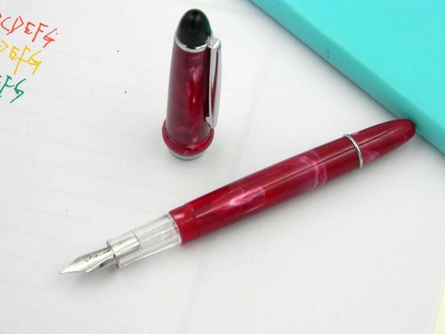 RED plastic popula PEN classics Twisting pen STUDENT GIFT EF nib Fountain Pen