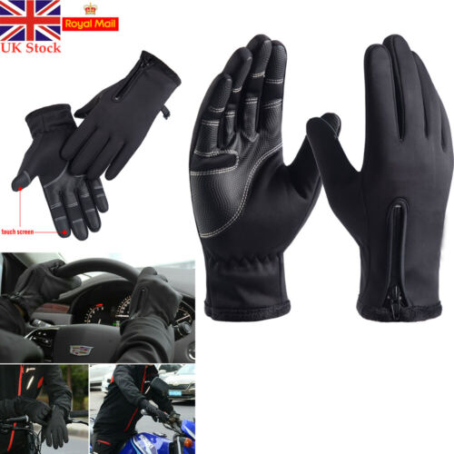 Mens Touchscreen Waterproof Gloves Mittens Thermal Warm Windproof Driving Mitts