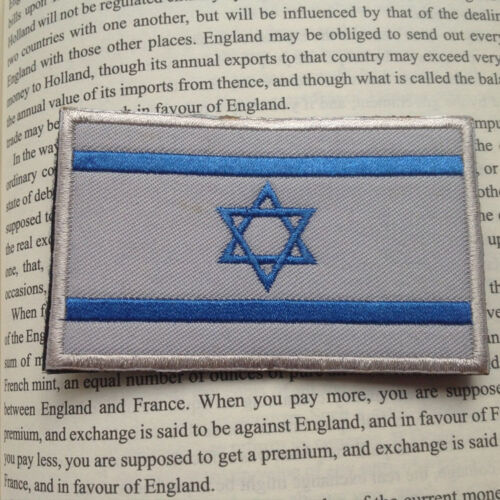 Israel Country Flag Israeli Army FLAG 3D EMBROIDERED HOOK LOOP PATCH BLUE