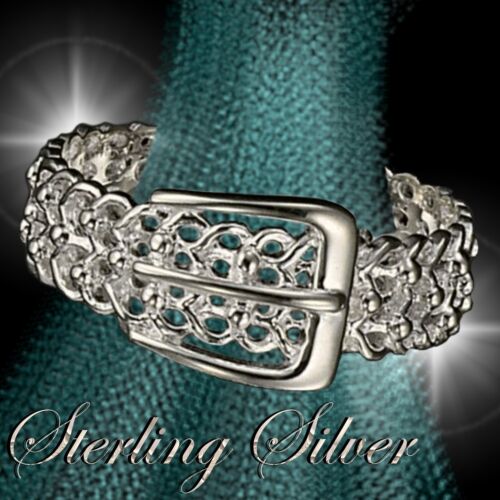 New Avon Sterling Silver Mesh Buckle Ring OR Matching Earrings