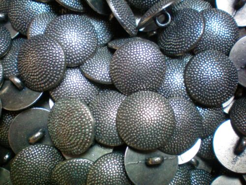 18mm 28L 11//16/" Antique Aged Silver Dotted Knurled Metal Shank Buttons XM4
