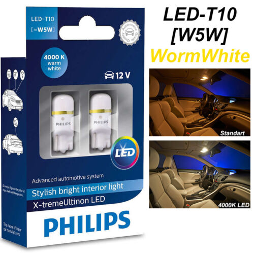 Car & Truck LED Bulbs Philips W5W T10 Xtreme Ultinon LED 4000K 360° Car 12V Whit 127994000KX2 money-sense.net