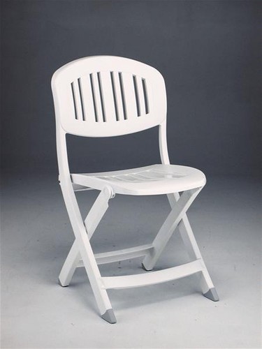 NARDI chaise de jardin//chaise pliante Capri pliable en plastique blanc