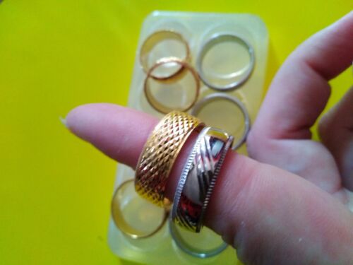 GOLD size 7,8,9.5,9.75 silver size 7,8,9,10 K-29 Clear silicone rings Molds 