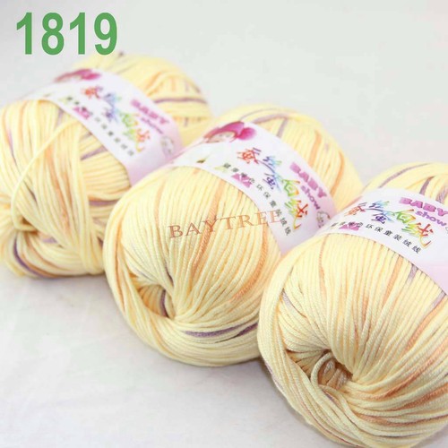 Sale New 3Ballsx50g Soft Cashmere Silk Velvet Baby Hand Knitting Crochet Yarn 19