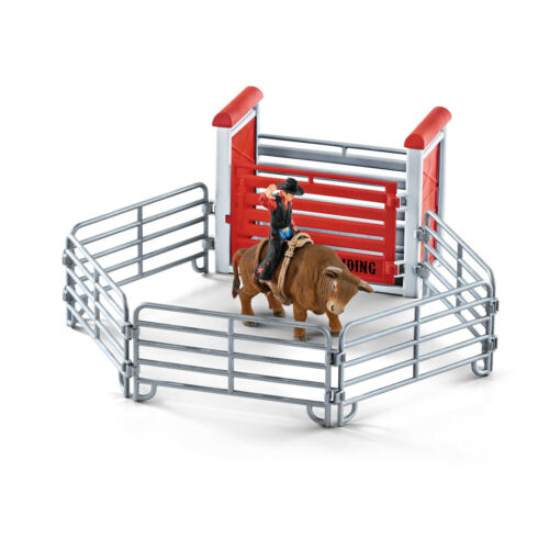 NEW Schleich 41419 Bull riding with cowboy playset cowboys rodeo Wild West toy