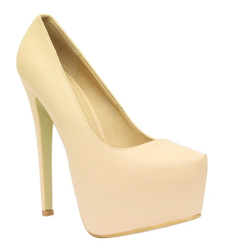 Ladies Womens Stiletto High Heels Pointy Concealed Platform Court Shoes Size 3-8