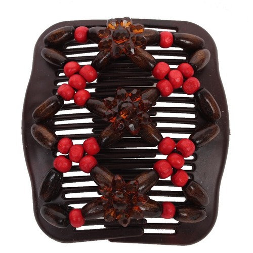 Tendance African hairclip épingle à cheveux haargreifer Butterfly joli aspect bois rouge