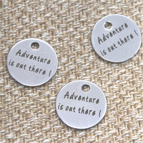 10pcs adventure is out there charm silver tone message charm pendant 20mm