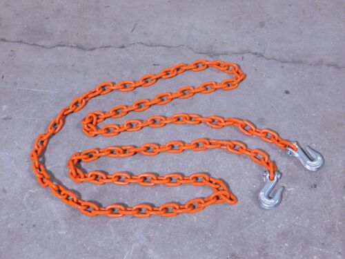 3900 lb load cap 12ft Length High Visibility Orange Tow Chain Gr 5//16/" Size
