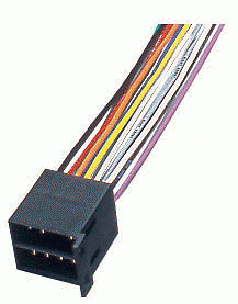 conector cable autoradio coche universal ISO Hembra alimentacion-altavoces.