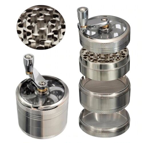Details about   Tobacco Herb Hand Grinder Large 4 Piece Smoke Spice Herbal Handle Crusher Tools 