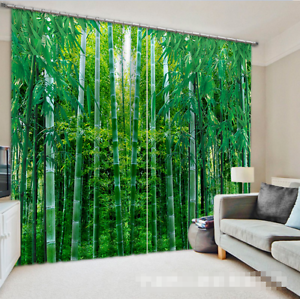 3D Bamboo Forest 8 Blockout Photo Curtain Printing Curtains Drapes Fabric Window