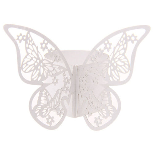 50Pcs Butterfly Napkin Ring Paper Holder Table Party Wedding Favors BanquetUTSG 