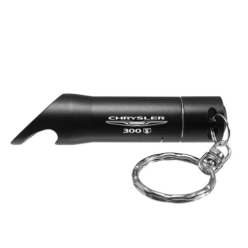 Chrysler 300S Black LED Flashlight Bottle Opener Key Chain Officially Licensed