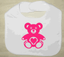 Funny Bibs TEDDY BEAR Bib Any Colour /& Name Personalised Vinyl Toddler Bib